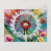 Kleurrijke grillige paardenbloem briefkaart (Voorkant)