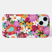 Kleurrijke grillige Paarse lentebloemen tuin Case-Mate iPhone Case (Achterkant (horizontaal))