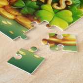 Kleurrijke, grillige Rainbow Saint Patrick's Day Legpuzzel (Zijkant)