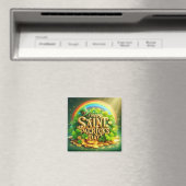 Kleurrijke, grillige Rainbow Saint Patrick's Day Magneet (Insitu (Vaatwasser))