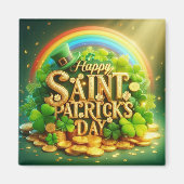 Kleurrijke, grillige Rainbow Saint Patrick's Day Magneet (Voorkant)