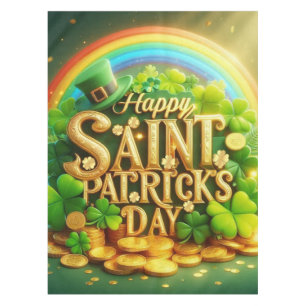 Kleurrijke, grillige Rainbow Saint Patrick's Day Tafelkleed