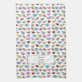 Kleurrijke grillige vogels theedoek (Verticaal)