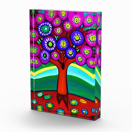 kleurrijke grillige volkskunst fotoblokken (Rechts)