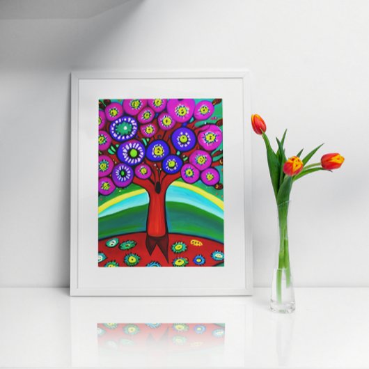  kleurrijke grillige volkskunst poster