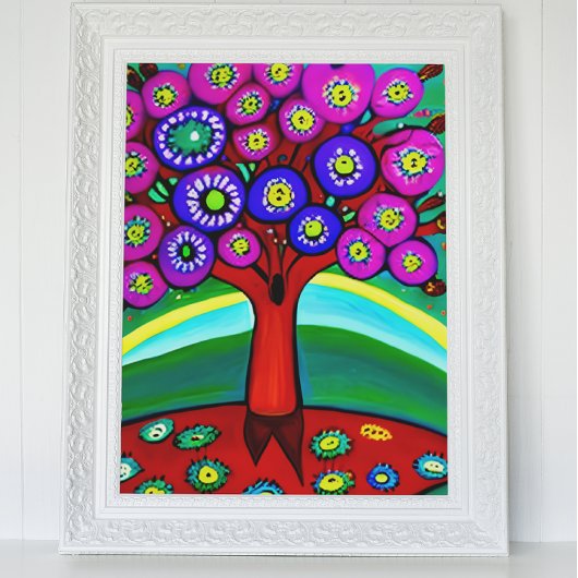  kleurrijke grillige volkskunst poster