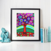  kleurrijke grillige volkskunst poster