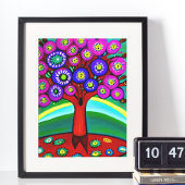  kleurrijke grillige volkskunst poster