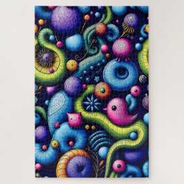 Kleurrijke grillige wezens - Leuke Abstracte fanta Legpuzzel