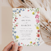 Kleurrijke grillige wilde bloem sprookjesachtige b kaart