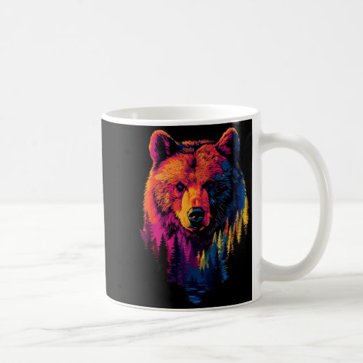 Kleurrijke Grizzly Koffiemok (Rechts)