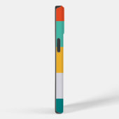 Kleurrijke Groen Grijs Sinaasappel Abstracte Strep Case-Mate iPhone Case (Achterkant / Rechts)