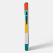 Kleurrijke Groen Grijs Sinaasappel Abstracte Strep Case-Mate iPhone Case (Achterkant / Links)