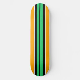 Kleurrijke Groen Zwart Geel Wit Racing Stripes Persoonlijk Skateboard