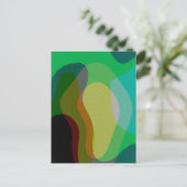 Kleurrijke groene Abstracte kunst 1209 Briefkaart (Staand voorkant)