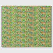 Kleurrijke groene abstracte kunst Indiase look Cadeaupapier (Vlak)