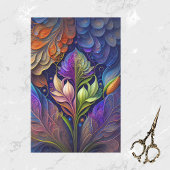 Kleurrijke groene blauwe roze platte illustratie tissuepapier