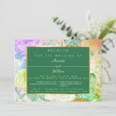 Kleurrijke Groene  BLOEMIG Kaart (Staand voorkant)
