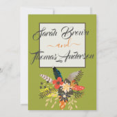 KLEURRIJKE GROENE BOHO FLORAL KAART (Achterkant)