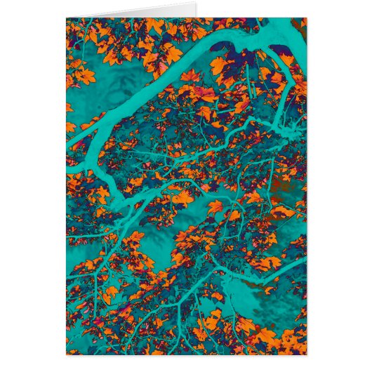 Kleurrijke groene en oranje bomen (Voorkant)