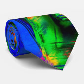 Kleurrijke groene gekleurde vierkantjes, verkeerde stropdas (Opgerold)
