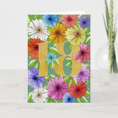 Kleurrijke Groene Gepersonaliseerde 18e Verjaardag Kaart (Voorkant)