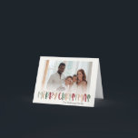 Kleurrijke groene kerst, gevlekte foto feestdagen kaart<br><div class="desc">Deze kleurrijke, groene kerstgevouwen, gevlekte fotovakantiekaart is perfect voor uw leuke, creatieve, heldere kerstmis. Het is een uniek, speels modern lettertype in rood, boho tan, en licht en donkergroen, maken een gelukkig seizoensgebonden gevoel mogelijk. Als je de donkere winter van je geliefden wilt ophelderen met een schattige feestvreugde, dan heb...</div>