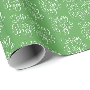 Kleurrijke groene kerstverpakkings papier