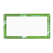 Kleurrijke groene randlabels etiket (Voorkant)