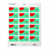 Kleurrijke groene rode mod etiket (Full Sheet)