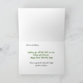 Kleurrijke groene Shamrocks St. Patrick's Day Kaart (Binnen)