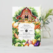 Kleurrijke Groenten Boeren Markt Verjaardag Kaart (Staand voorkant)