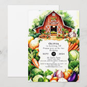 Kleurrijke Groenten Boeren Markt Verjaardag Kaart (Voorkant / Achterkant)