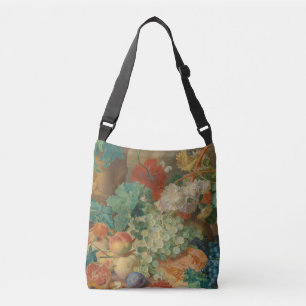 kleurrijke groenten en fruit crossbody tas