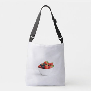 kleurrijke groenten en fruit crossbody tas