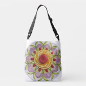 Kleurrijke groenten en fruit Mandala Bord Design Crossbody Tas (Achterkant)
