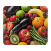Kleurrijke groenten en fruit snijplank (Voorkant)