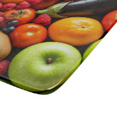 kleurrijke groenten en fruit snijplank (Hoek)