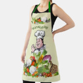 Kleurrijke groenten groenten groenten en fruit op schort (Insitu)