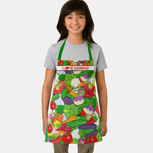 Kleurrijke groenten, ik hou van koken Kinderen Schort (Insitu)