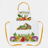 Kleurrijke groenten ik hou van Veggies aangepaste  Schort (Voorkant)