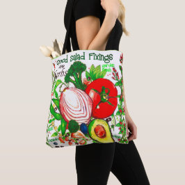 Kleurrijke groenten kunst winkelen tote bag