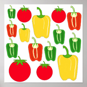 Kleurrijke groenten. poster