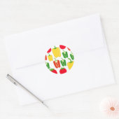 Kleurrijke groenten. ronde sticker (Envelop)