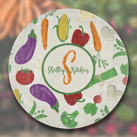 Kleurrijke groenten snijplank