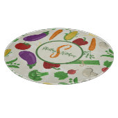 Kleurrijke groenten snijplank (Hoek)