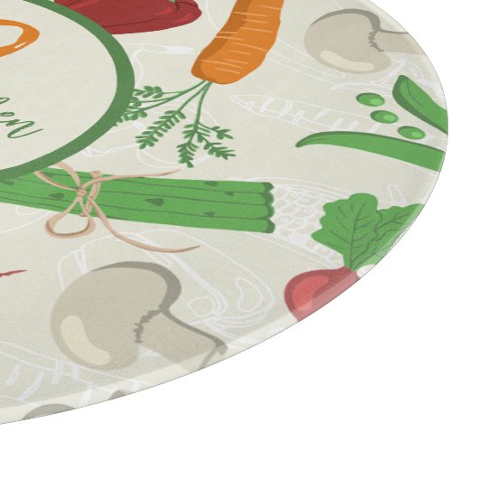 Kleurrijke groenten snijplank (Hoek)