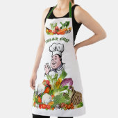 Kleurrijke groenten Vegan Chef Custom tekst Schort (Insitu)