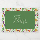 Kleurrijke groenten voedselcontainer etiket (Enkel label)