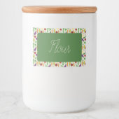 Kleurrijke groenten voedselcontainer etiket (Voorkant)